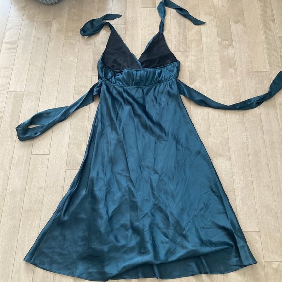 Rabbit Rabbit Rabbit Designs emerald green forest green empire halter midi dress - Picture 2 of 4